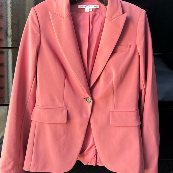 Veronica Beard Cutaway Dickey Jacket, Mauve size 2 - Picture 2 of 4
